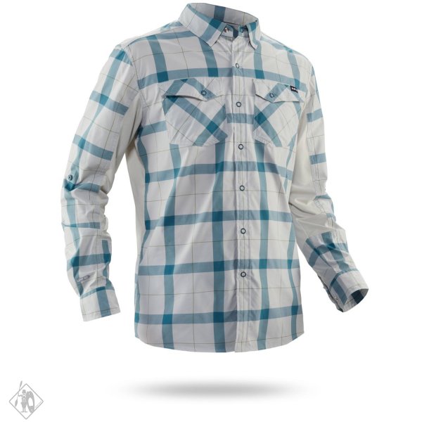 NRS Men Guide Long-Sleeve Shirt, Hydro | Lkker herreskjorte til outdoormanden i gte havkajakstil	