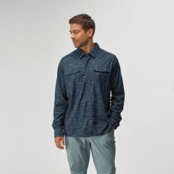 NRS Men�s Long-Sleeve Guide Shirt Navy Kayak 