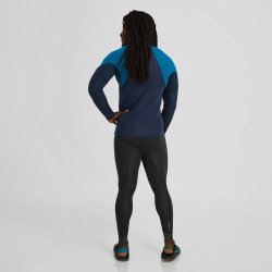 NRS I Men�s HydroSkin 0.5 Long-Sleeve Shirt Navy/Mykonos