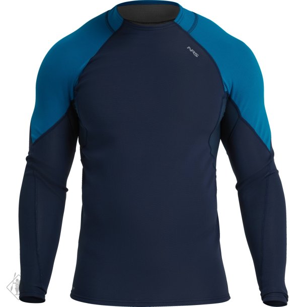 NRS I Mens HydroSkin 0.5 Long-Sleeve Shirt Navy/Mykonos