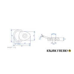 KAJAK FREAK Loop deck fitting