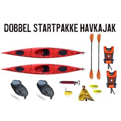 KAJAK TILBUD 2 kajakker med udstyr.