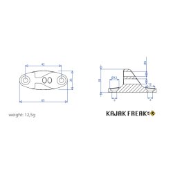 KAYAK GEAR Deck fitting for hndtag