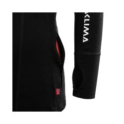 ACLIMA | WarmWool Hood Sweater Women Jet Black 2ND layer | Bekldning Havkajak - Httetrje i Merino