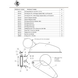 KAJAK SPORT Komplet finne til havkajak  (Med afdkning)
