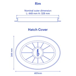 Kajaksport I Hatch Cover Oval 44/26