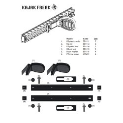 KAJAK SPORT Fodsystem