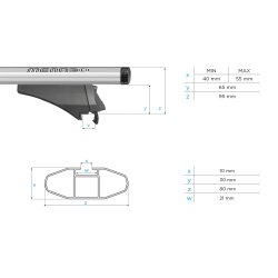  KAJAK FREAK Tagbjle Leopard L komplet | Tagbjler til Havkajak - Transport 