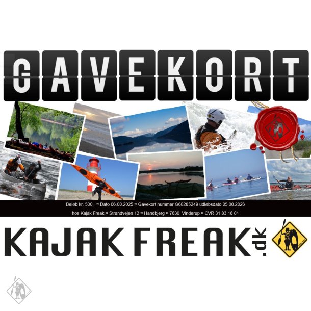 KAJAK FREAK Gavekort