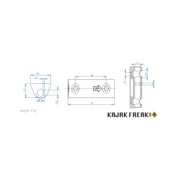 KAYAK GEAR ror holder udvendig